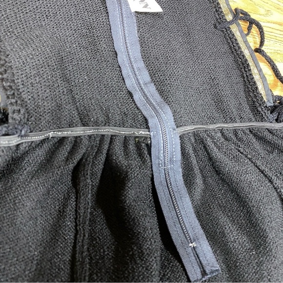 Vintage Miss Joann California Knit Apron Bib Fair Isle Floral Embroidered Dress - Picture 10 of 12